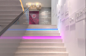 学校展厅楼梯间设计案例效果图