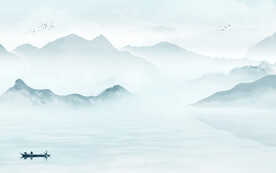 中国风新山水高清画 TIF分层