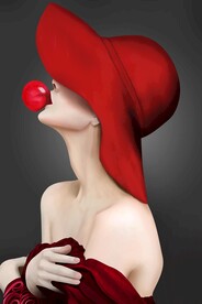 泡泡美女装饰画