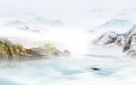 大气现代中式山水 文件分层 