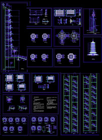 七层塔全套建施图