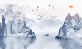 水墨山水装饰画