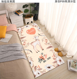 小清新卡通床毯