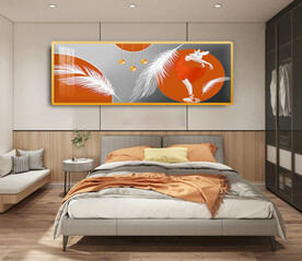 爱马仕羽毛跳舞女孩装饰画