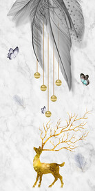 装饰画 晶瓷画 羽毛