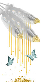 装饰画 晶瓷画 羽毛