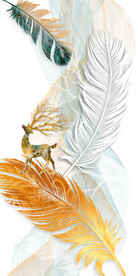 装饰画 晶瓷画 羽毛