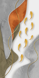 装饰画 晶瓷画 鱼