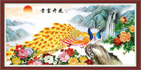 孔雀牡丹图