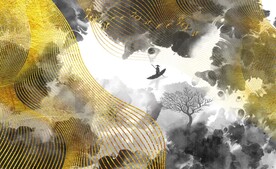 金箔水墨装饰画