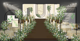 香槟绿泰式婚礼效果图