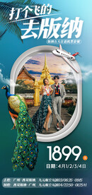 西双版纳机票海报