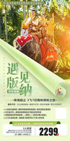 云南直飞西双版纳旅游海报
