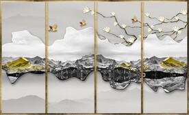 古典四联装饰画