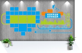 企业员工风采文化墙字体未转曲