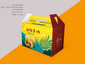 黄桃纸箱设计 平面图