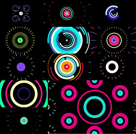 12种多彩几何图形转场过渡视频