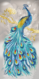 装饰画 晶瓷画 孔雀