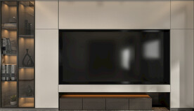 现代客厅沙发电视背景墙3D墙纸