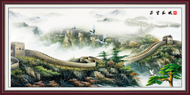 国画山水 万里长城