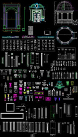柱头柱座柱身图库