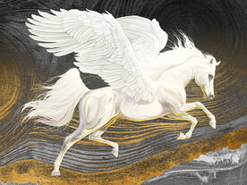 天马 装饰画 晶瓷画