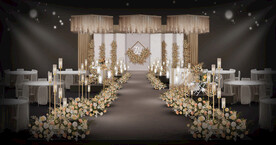 香槟色婚礼仪式区