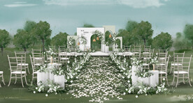 白色系户外仪式区