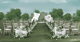 户外婚礼仪式区