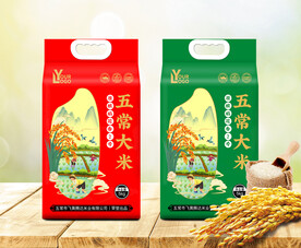 大米包装 米袋 平面图