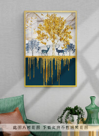 发财树玄关装饰画