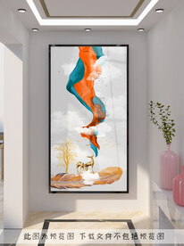 麋鹿玄关装饰画