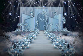 蓝色婚礼仪式区