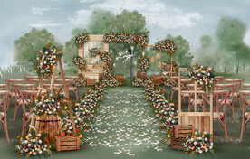 田园户外婚礼仪式区