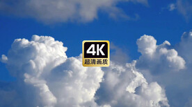 风景素材天空中大团白云