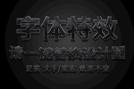 网格质感3D立体字