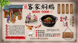 客家焖鹅背景墙