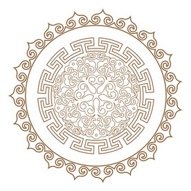 传统文化线描图案矢量