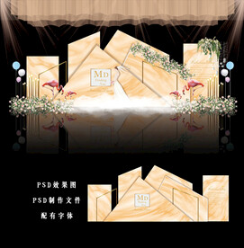 香槟色婚礼图片