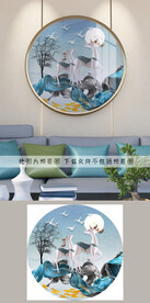 圆形轻奢装饰画