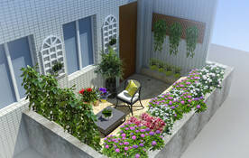 露台花园设计案例效果图