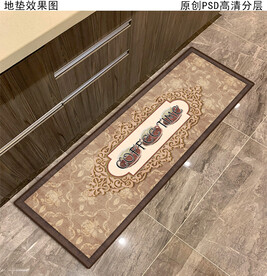 欧式咖啡厨房地垫