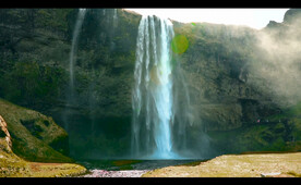 唯美高清山水瀑布