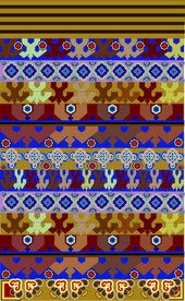 原创矢量图手绘黎锦图案