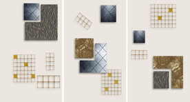 装饰画 三联画 几何图