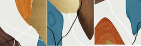 装饰画 三联画 抽象图
