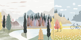 装饰画 三联画 新中式