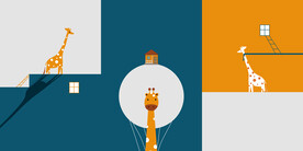 装饰画 三联画 鹿 卡通