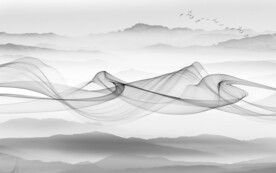 别墅简约灰色山水 TIF分层