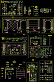 石材电视机背景墙CAD设计分解